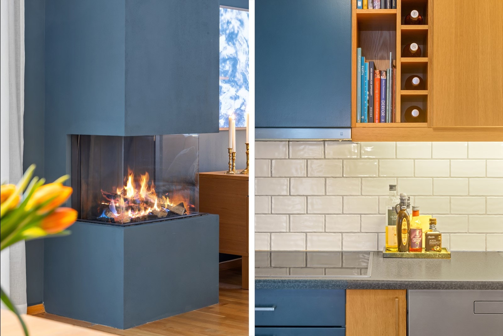 Gasspeisen, som er tilkoblet felles nedgravd gasstank på eiendommen, gir ekstra god varme på mørke vinterdager! Galleribilde