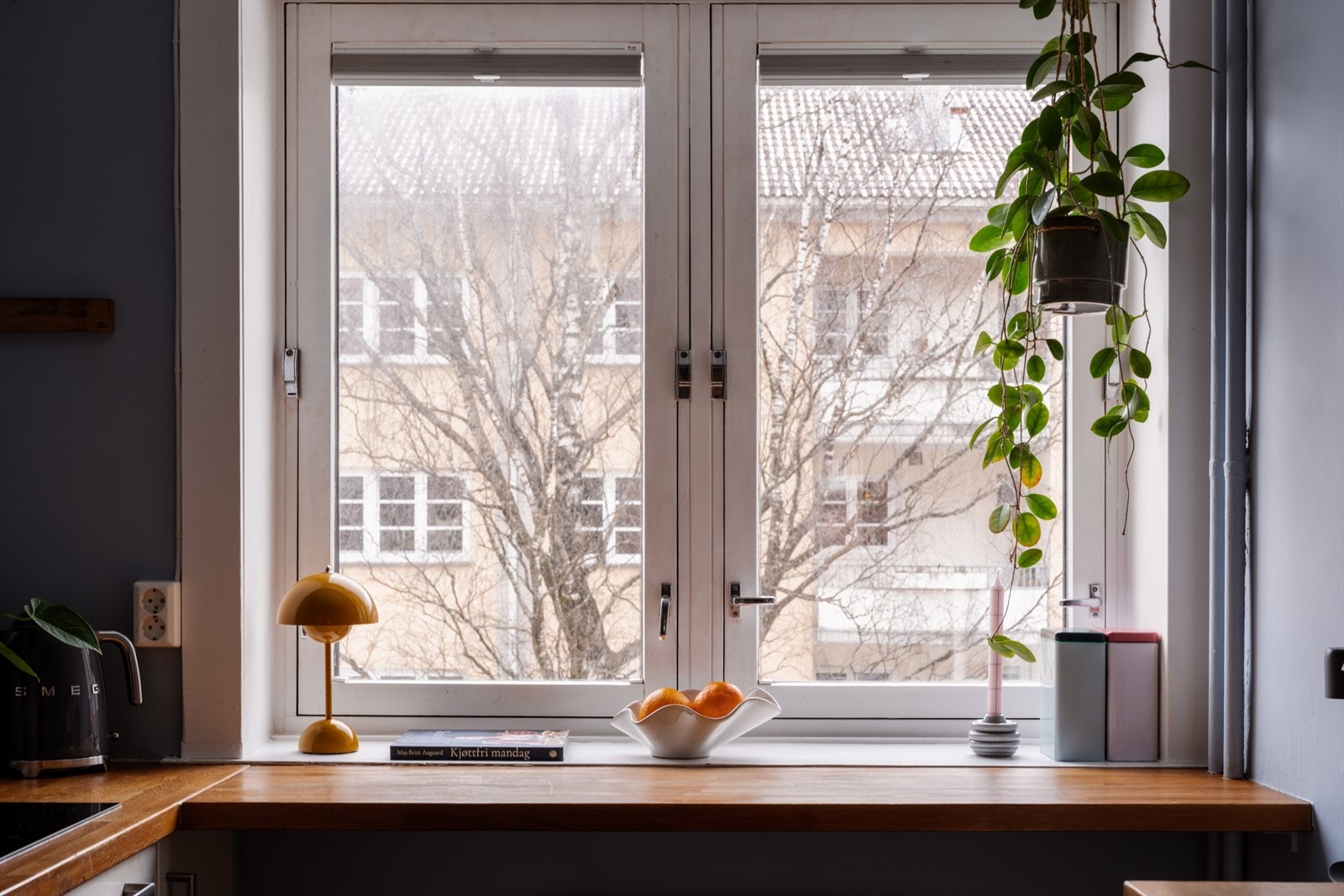 Koselig utsyn fra kjøkkenet Galleribilde