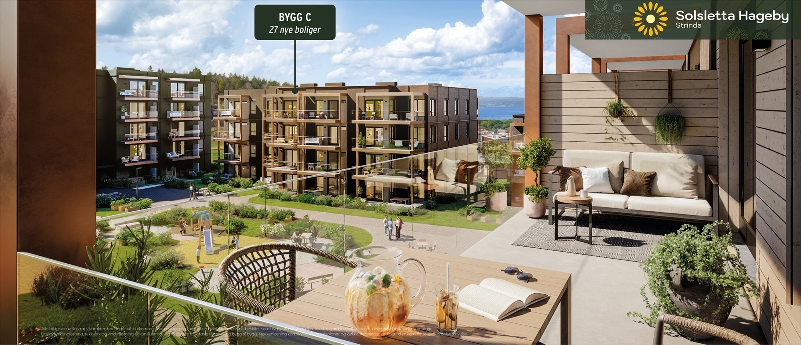 Balkongen er på 10,5m² og blir en herlig forlengelse av stuen på varme sommerdager. Vendt mot vest som gir fine solforhold på ettermiddagen Galleribilde