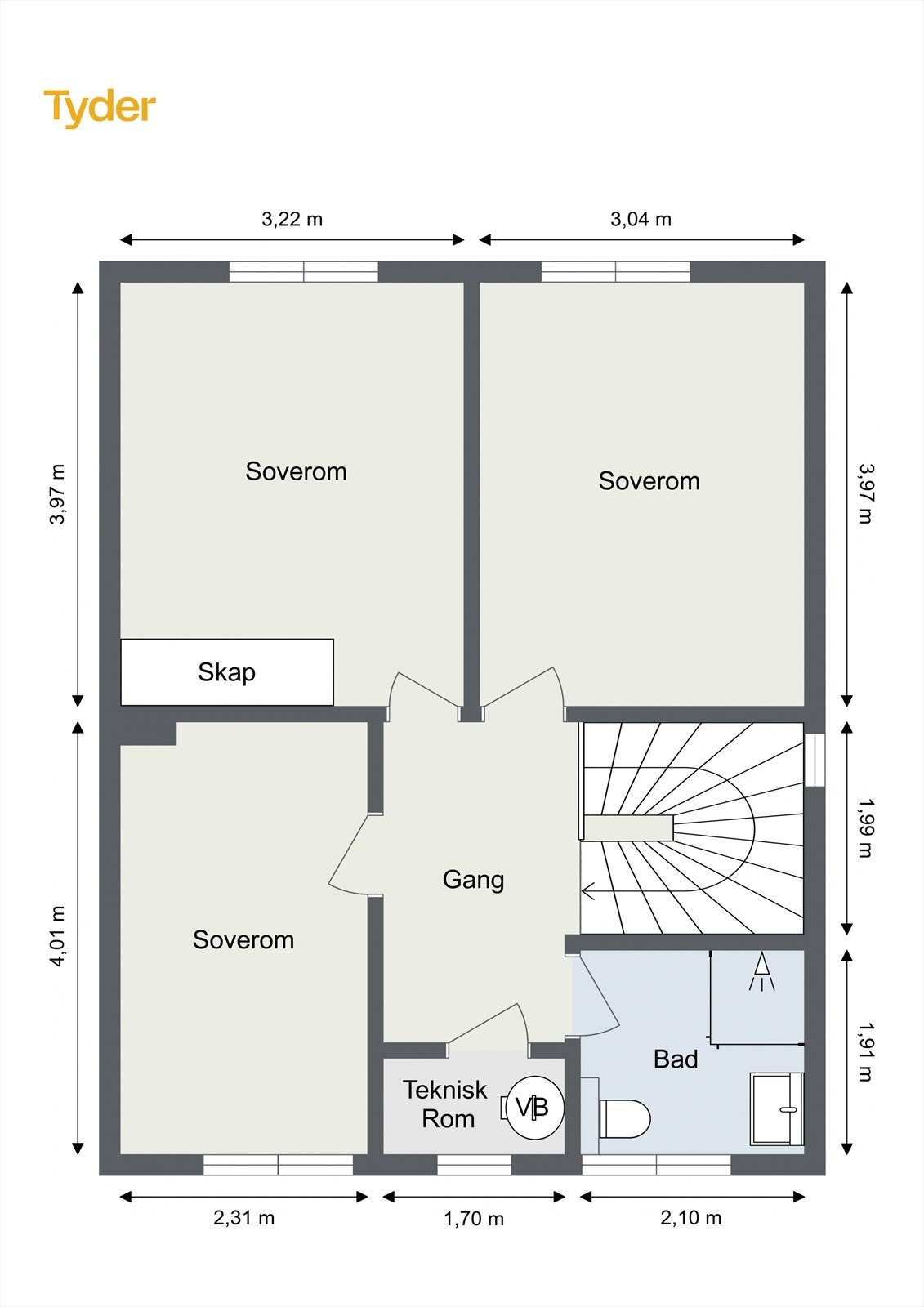 Plantegning 2. etasje. Galleribilde