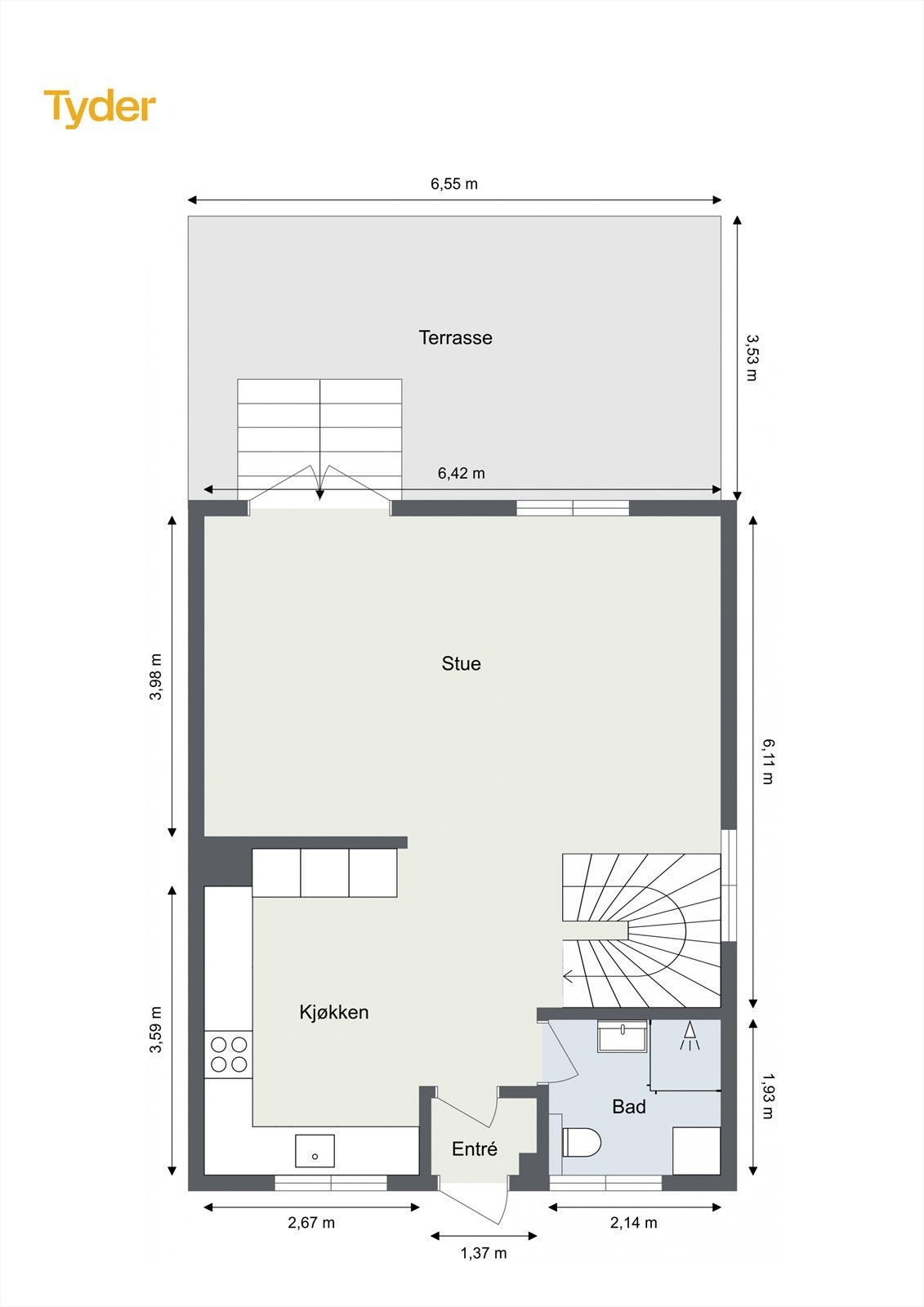Plantegning 1. etasje. Galleribilde