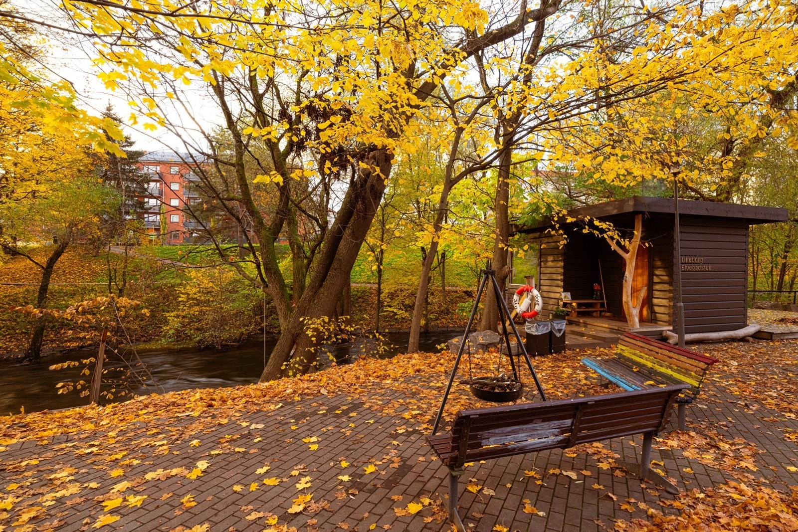 Sameiet har etablert en egen badstue langs Akerselva til bruk for beboere. Galleribilde
