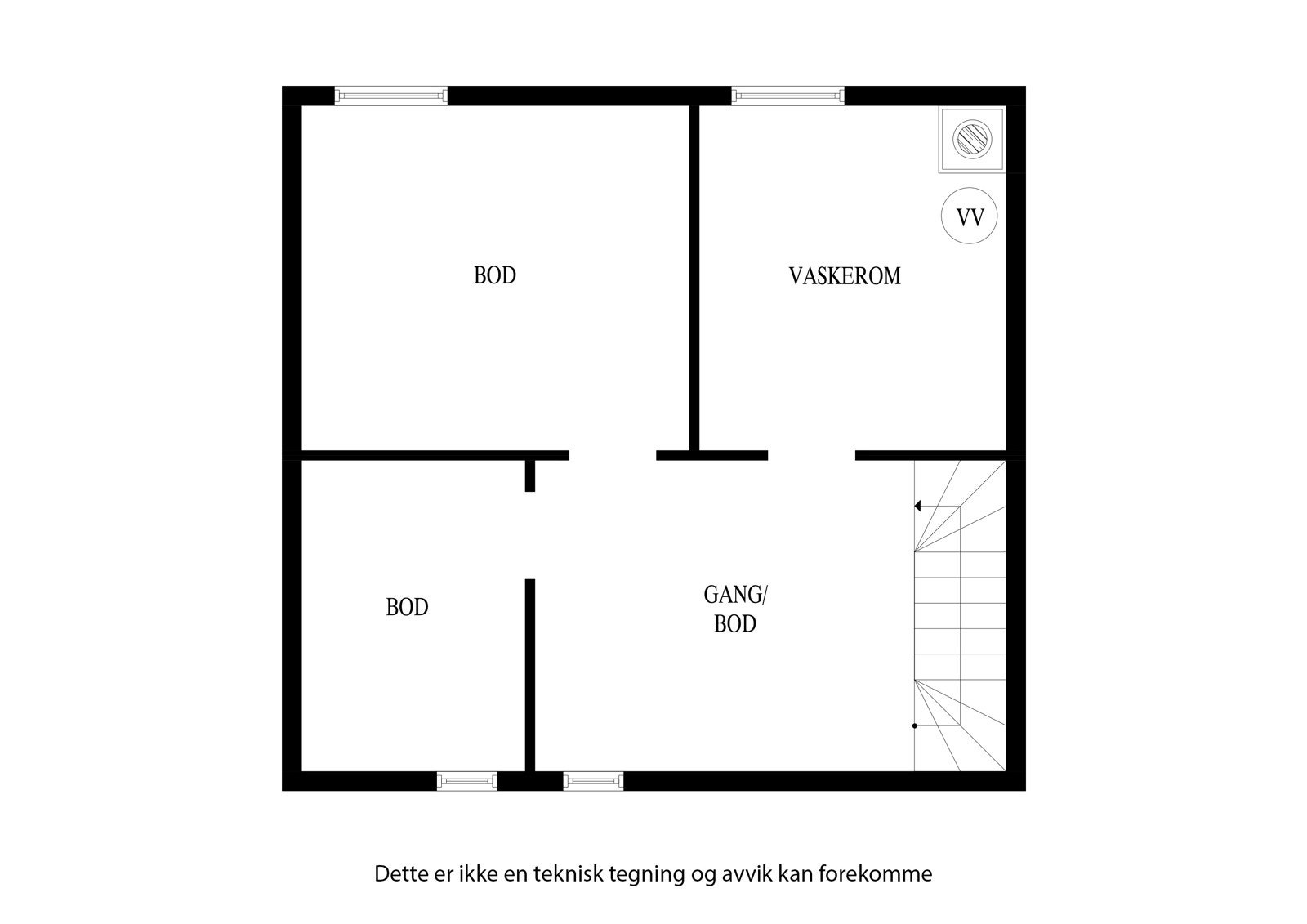 Planløsning kjeller Galleribilde