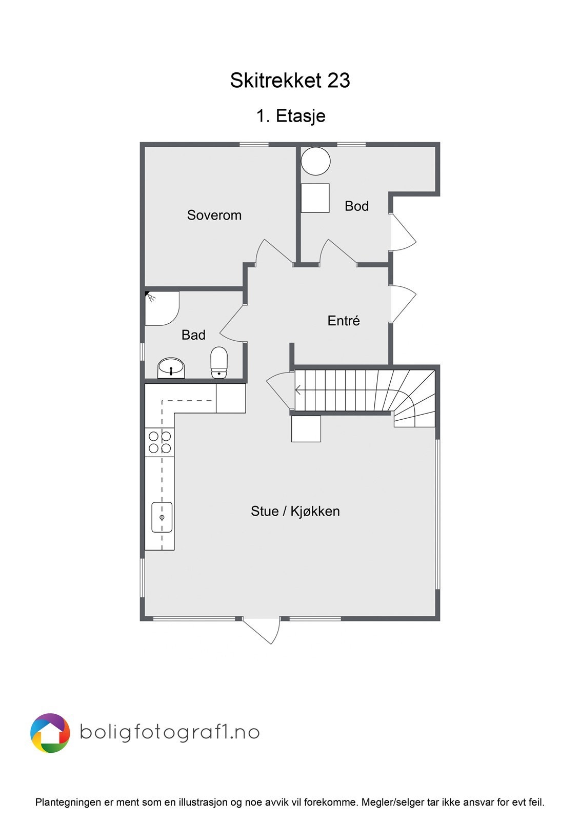 Plantegning 1.etasje Galleribilde