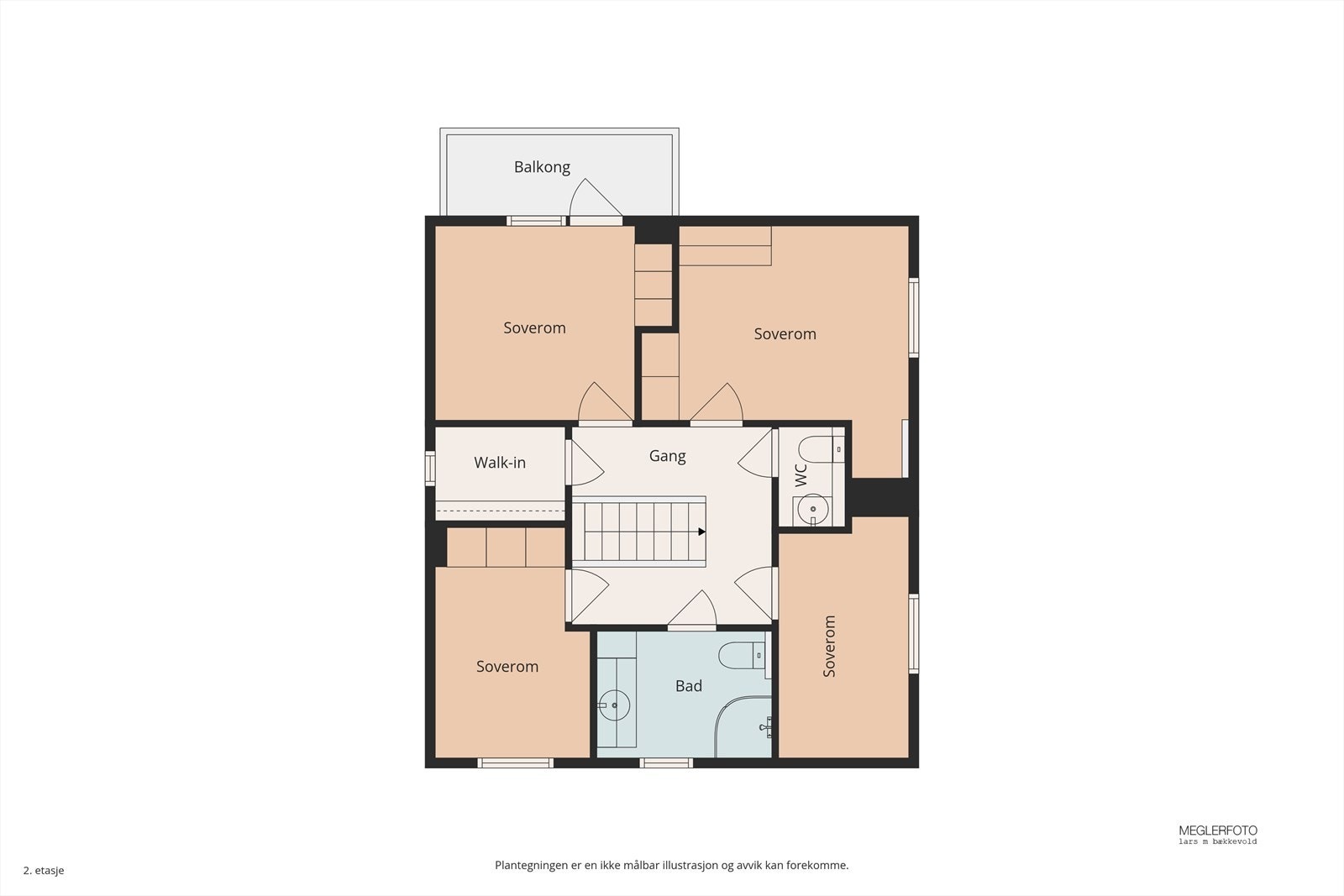Plantegning av 2.etasje. Galleribilde