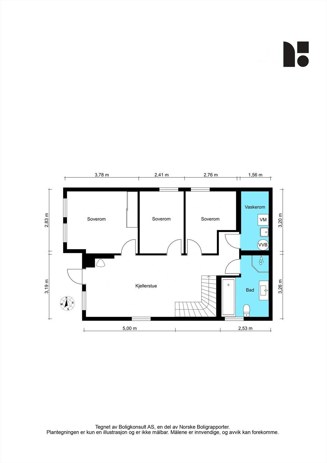 Planskisse underetasje. Galleribilde