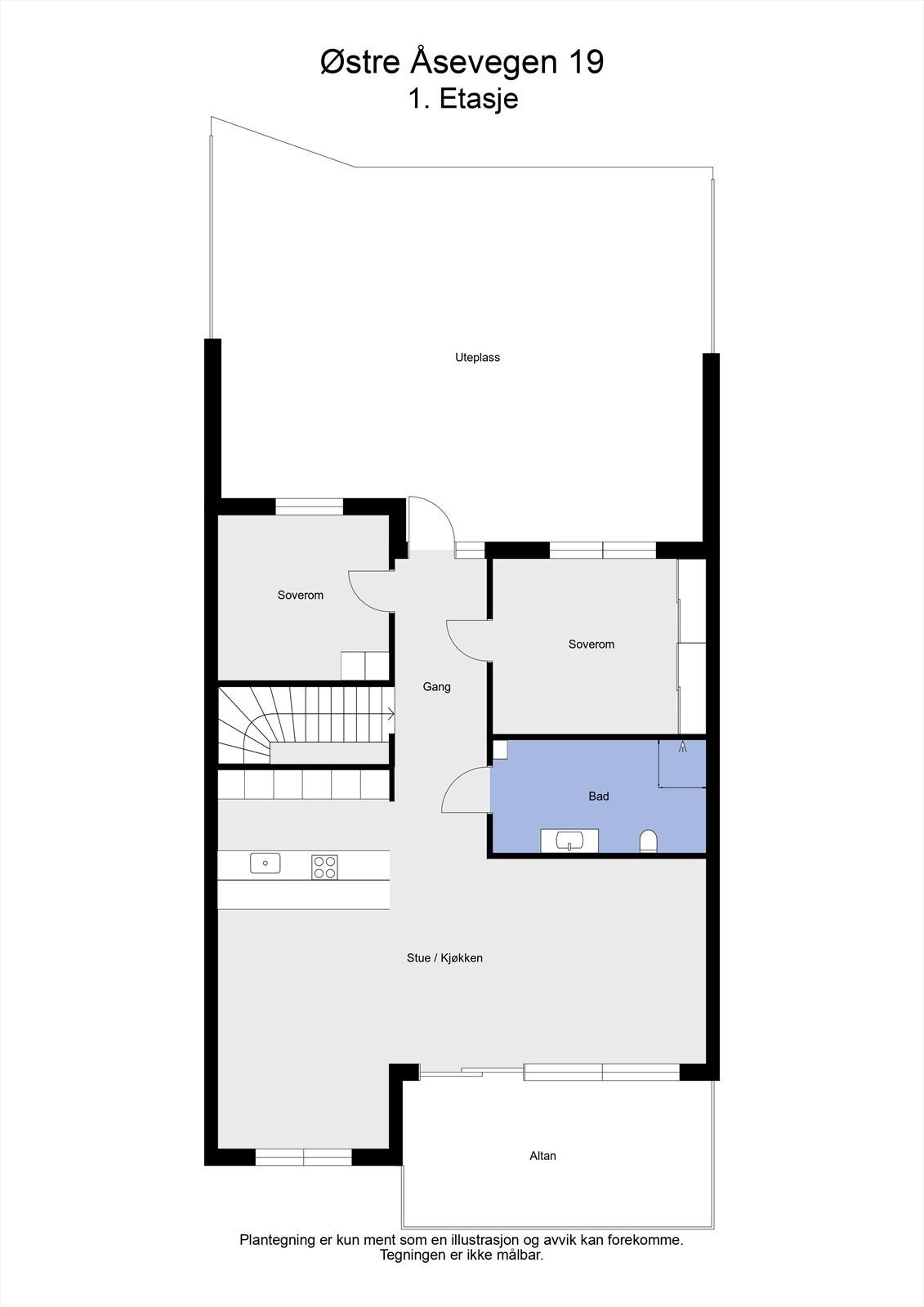 2D plantegning hovedetasjen Galleribilde