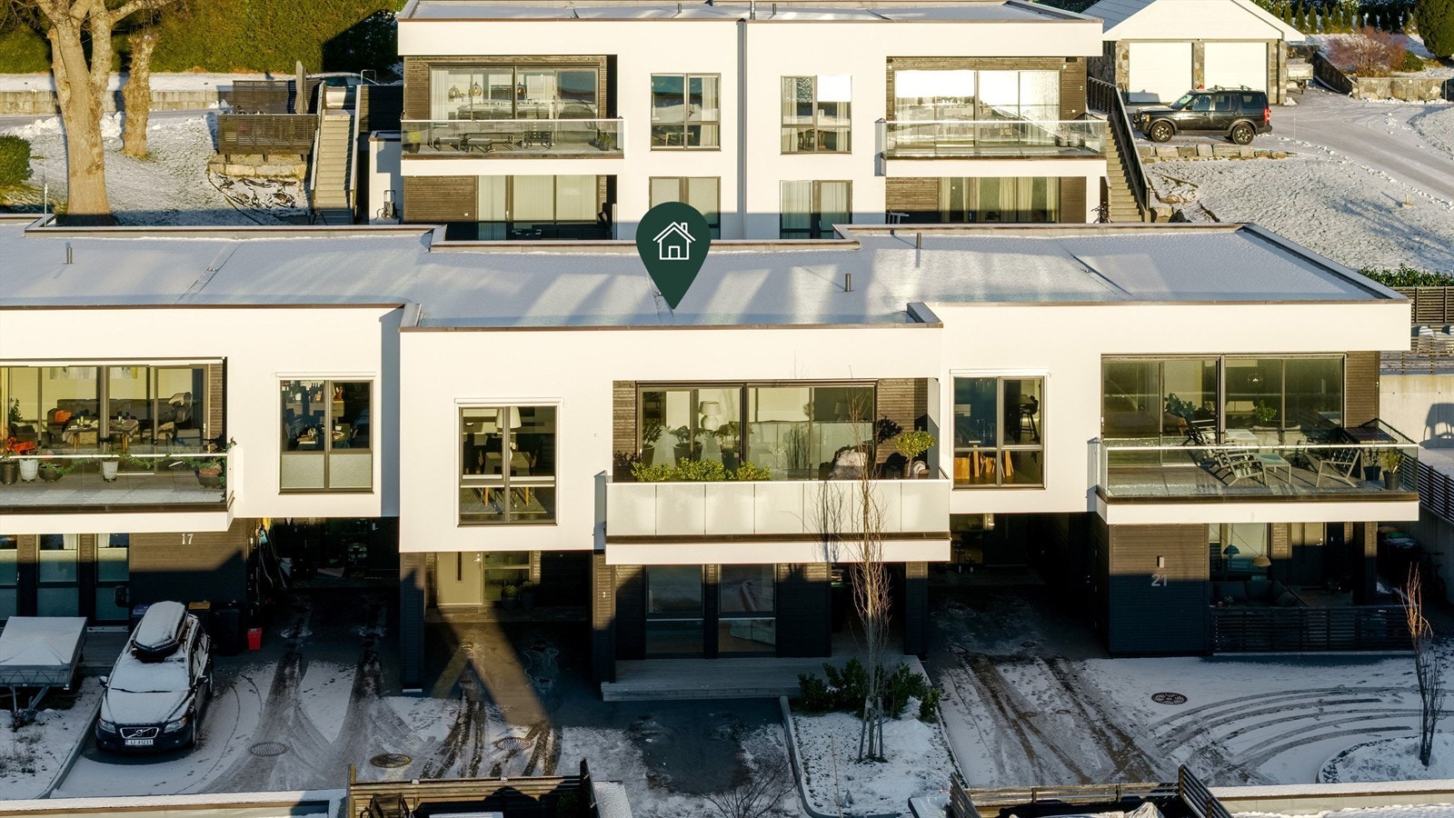 Dronebilde fasade Galleribilde