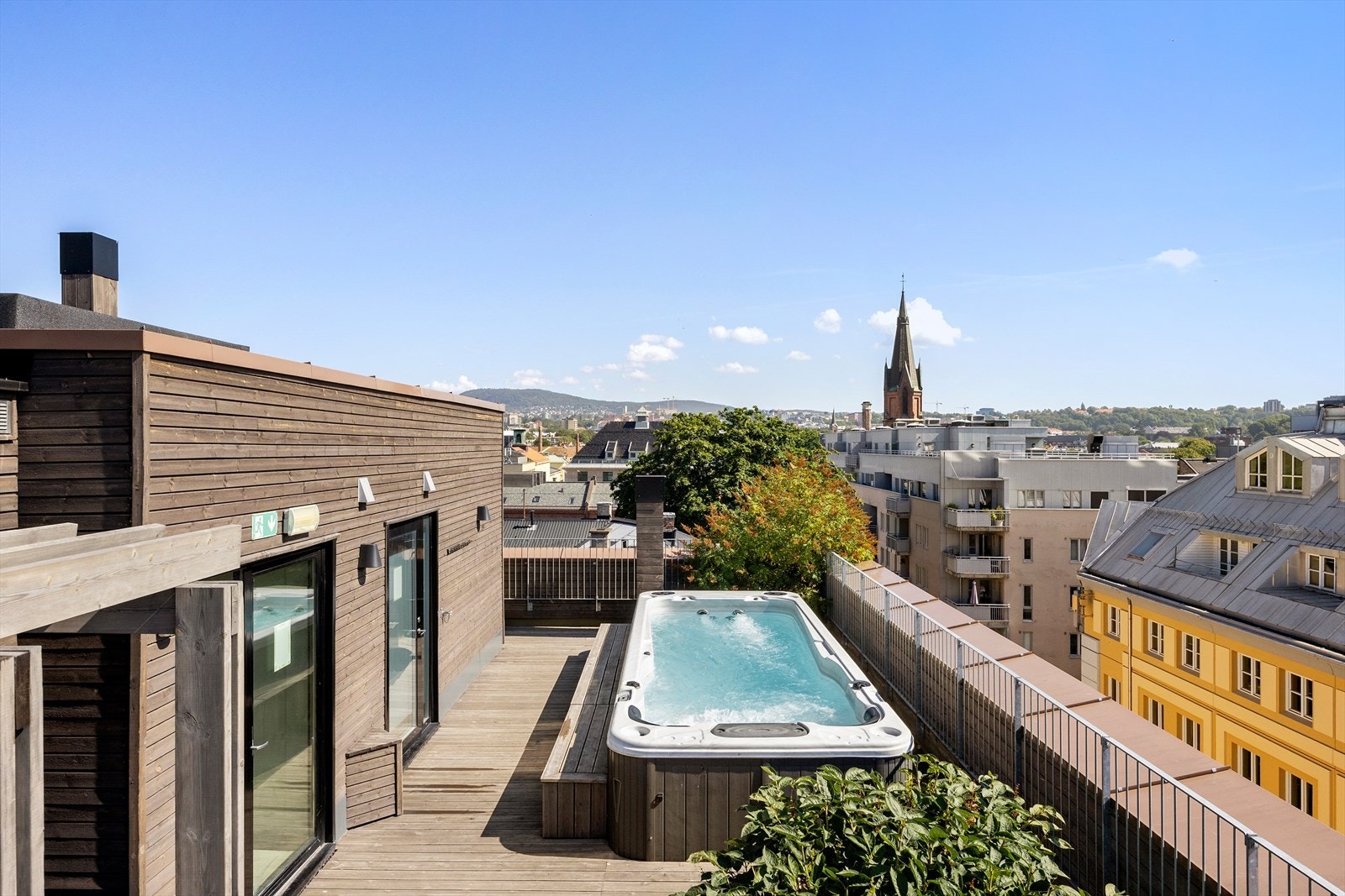 Beboerne har tilgang til en fantastisk felles takterrasse Galleribilde