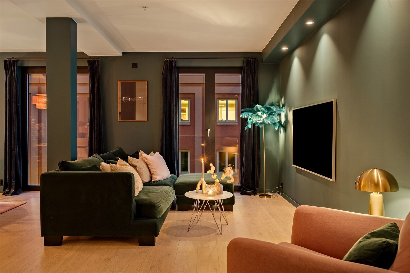 Leiligheten har vannbåren varme i alle rom - en ekstra bonus for kalde, vinterdager Galleribilde