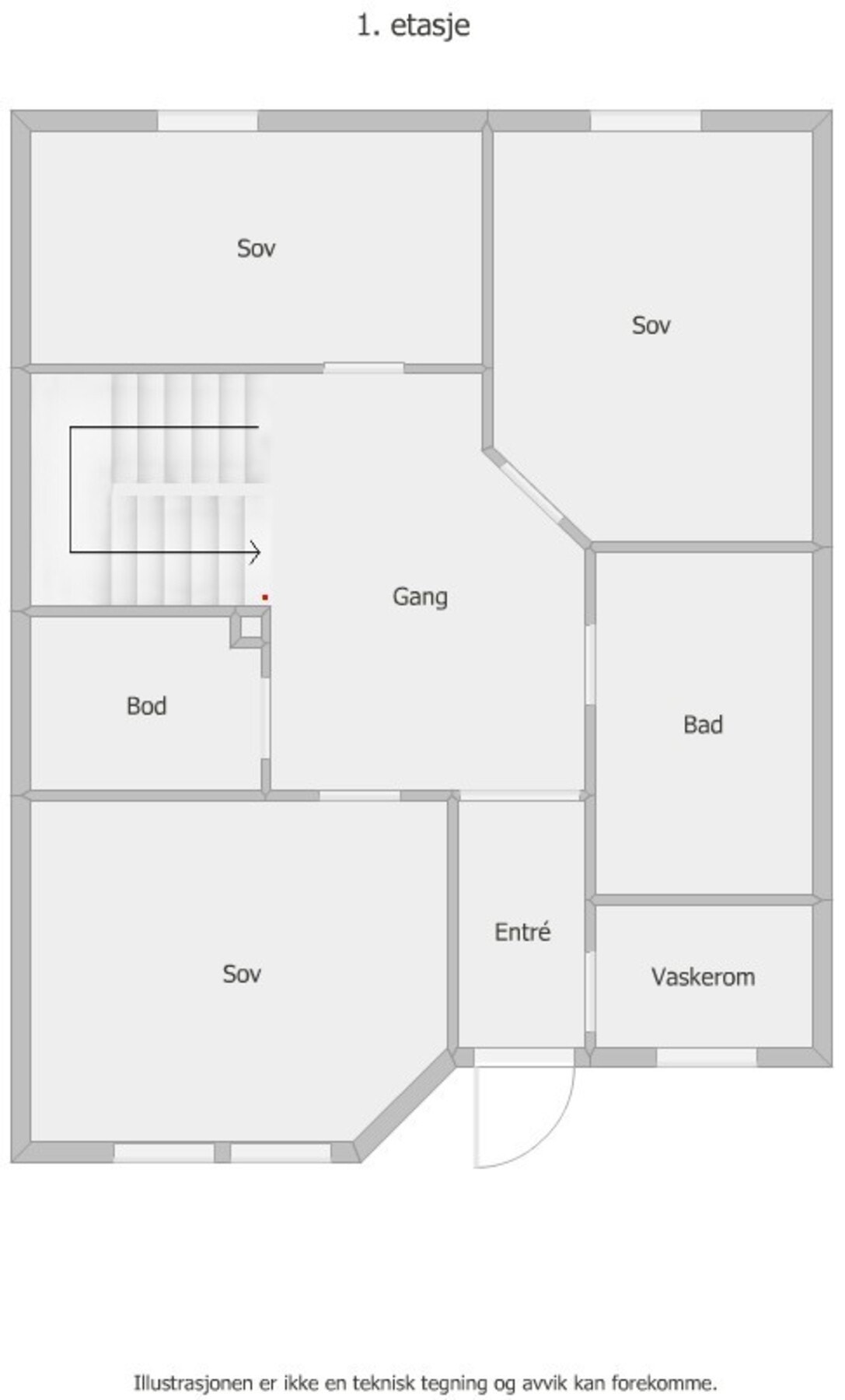 Plantegning første etasje Galleribilde