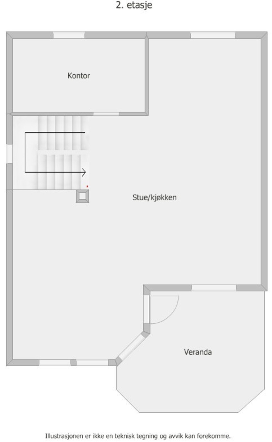 Plantegning andre etasje Galleribilde