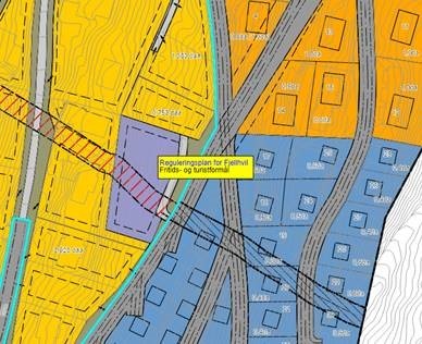 Bilde av strømførende kabel i grunnen. Selger opplyser om at kabel kan flyttes etter avtale med elverket. Galleribilde