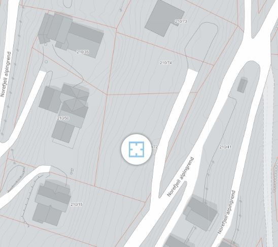 Symbol på tomten med tomtegrensen Galleribilde