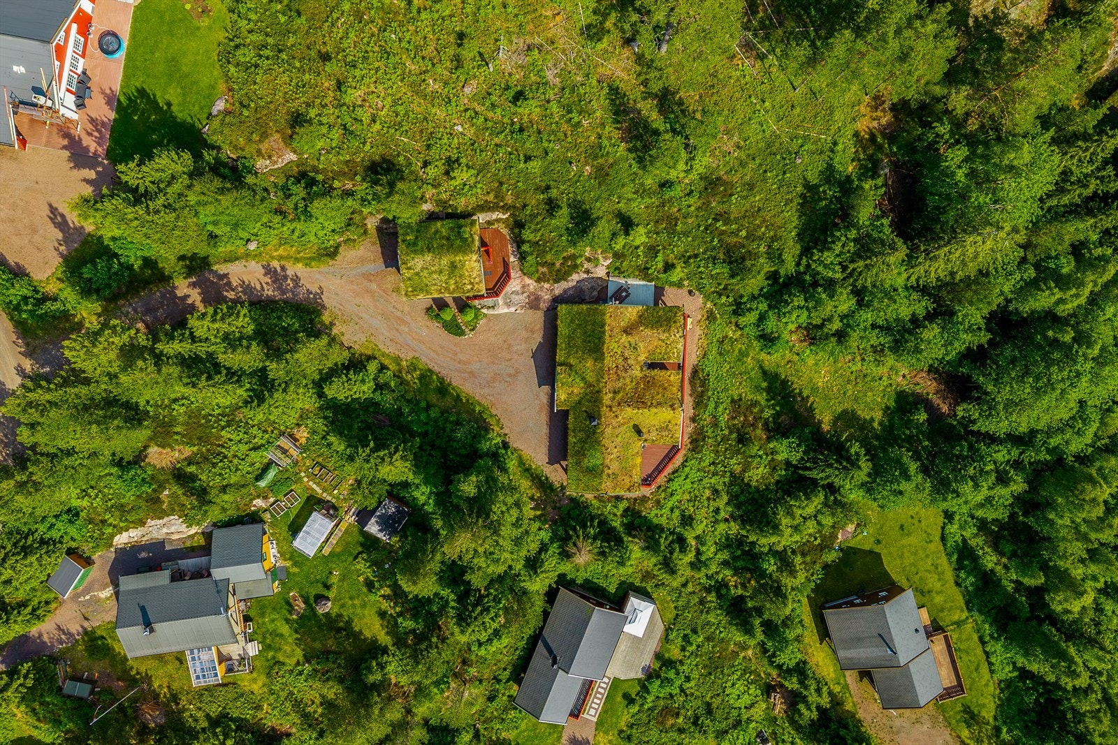 Eiendommen i fugleperspektiv Galleribilde