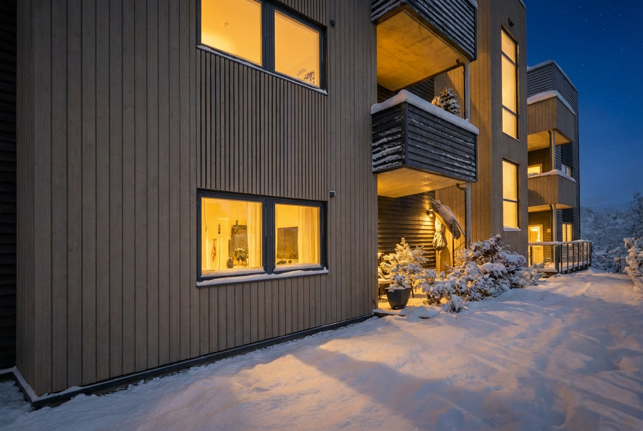 En av tre terrasser - denne har morgensol og utgang fra kjøkkenet. Galleribilde