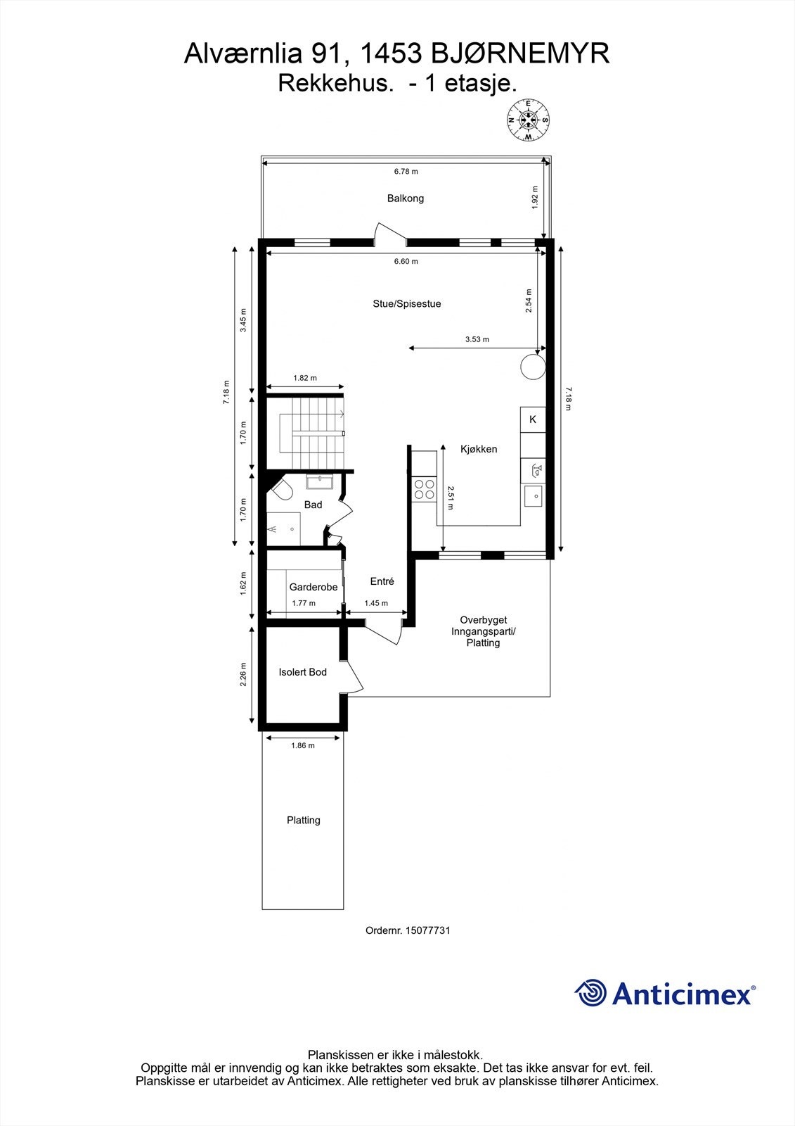 Plantegning 1. etasje Galleribilde
