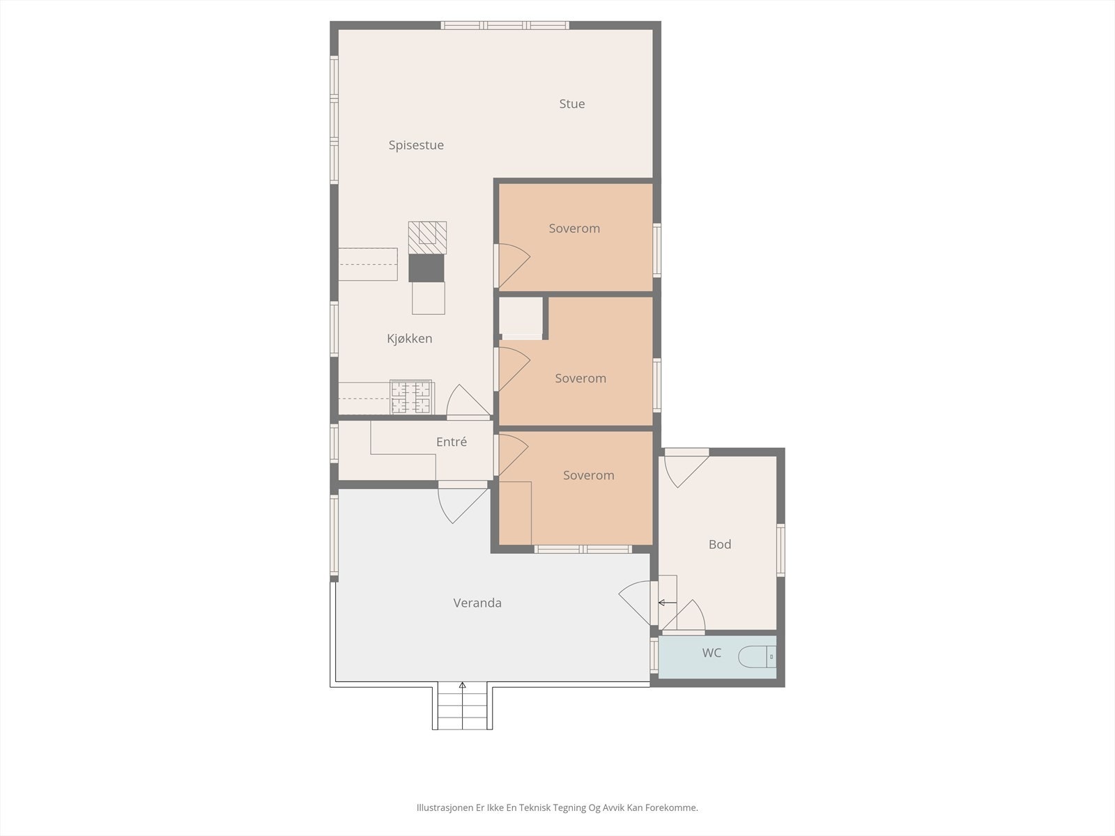 Plantegning av hytta. Galleribilde