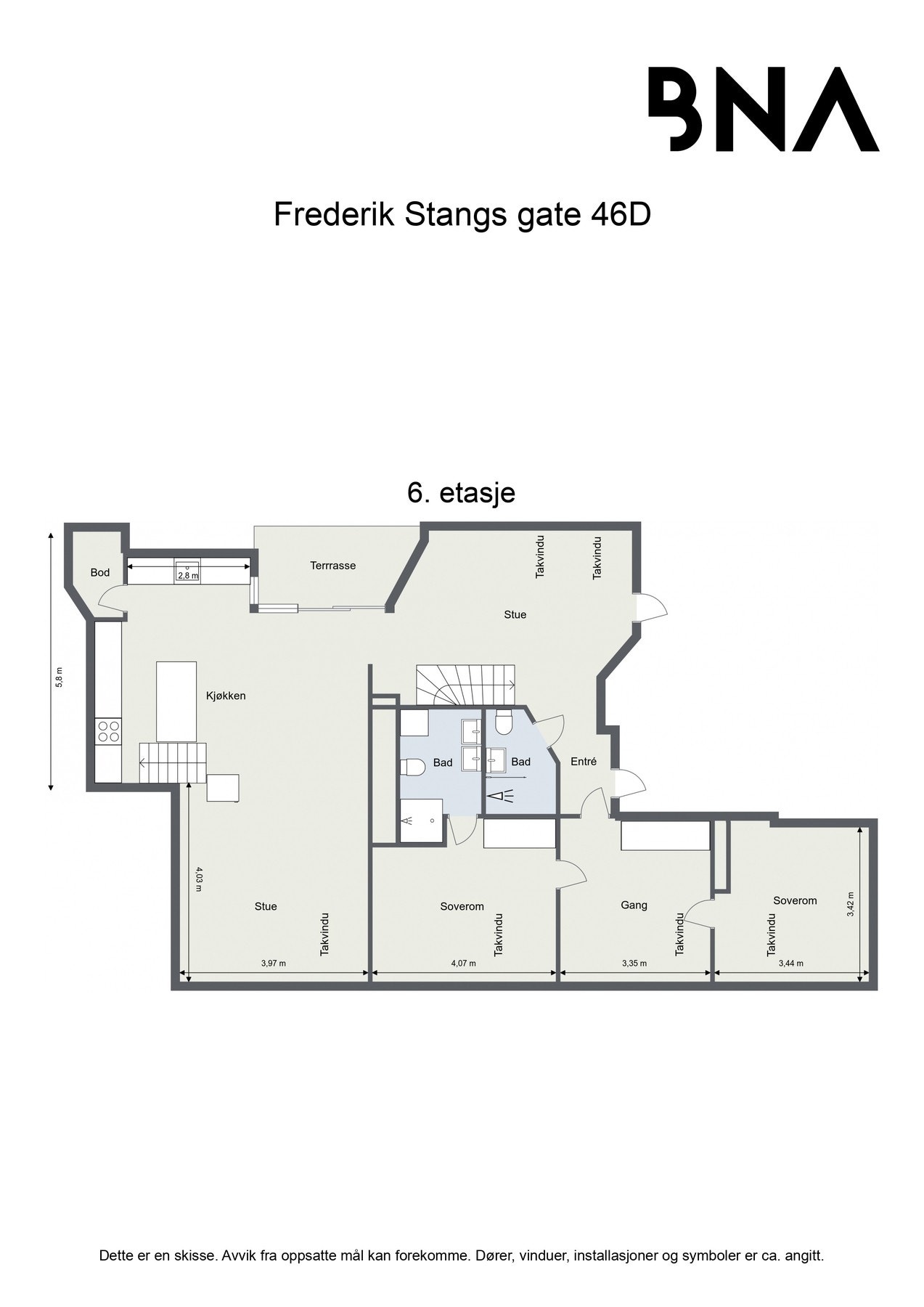 Plantegning - 6. etasje Galleribilde