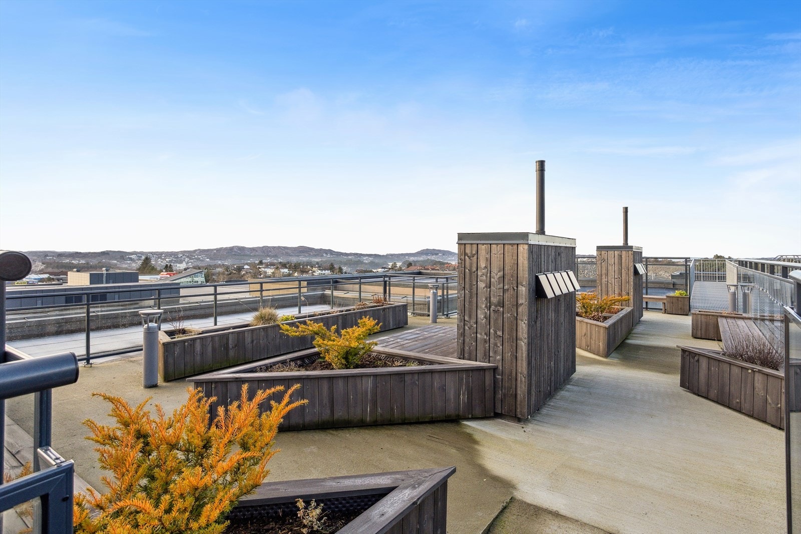 Felles takterrasse i bygget Galleribilde