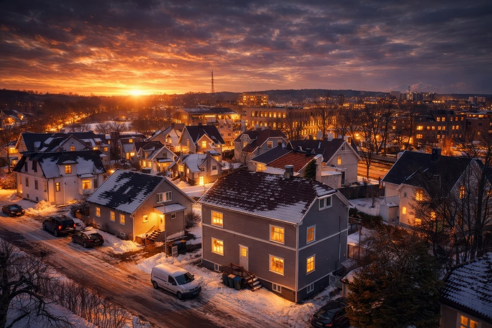Tog- og buss stasjon er kun få minutters gange unna. Det er heller ikke langt til barnehager og flotte turområder. Galleribilde