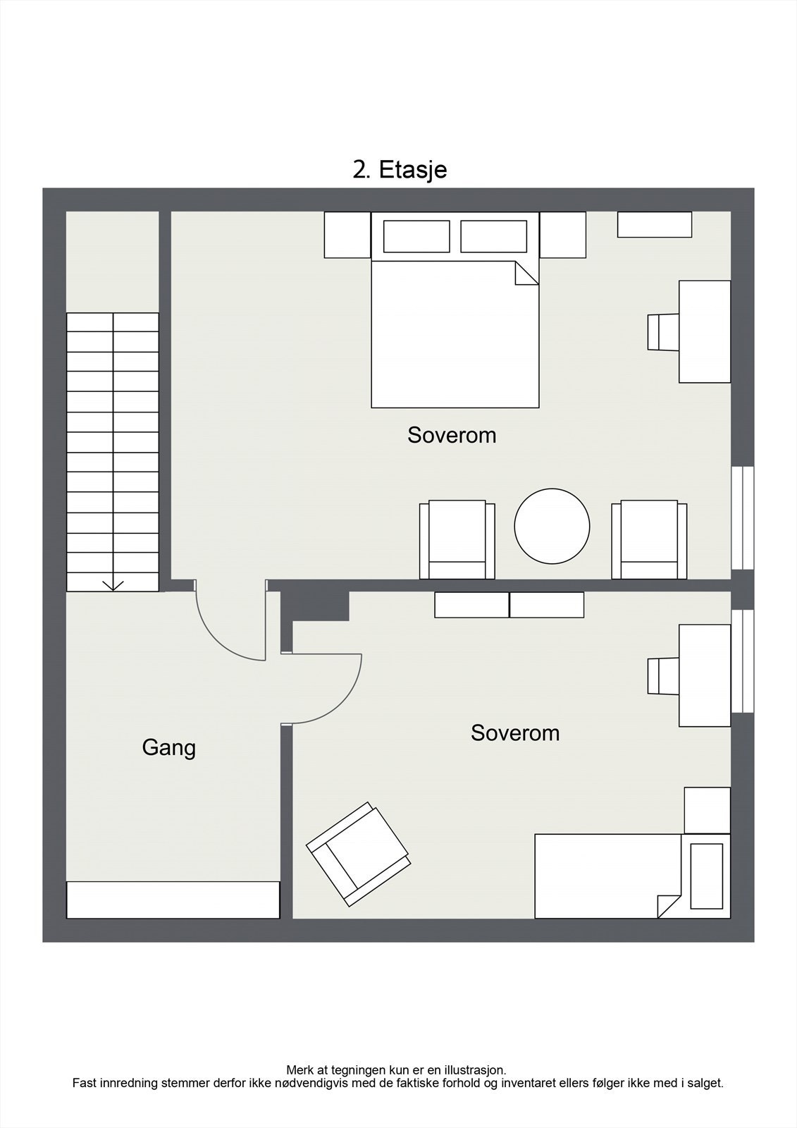 Plantegning loft. Galleribilde