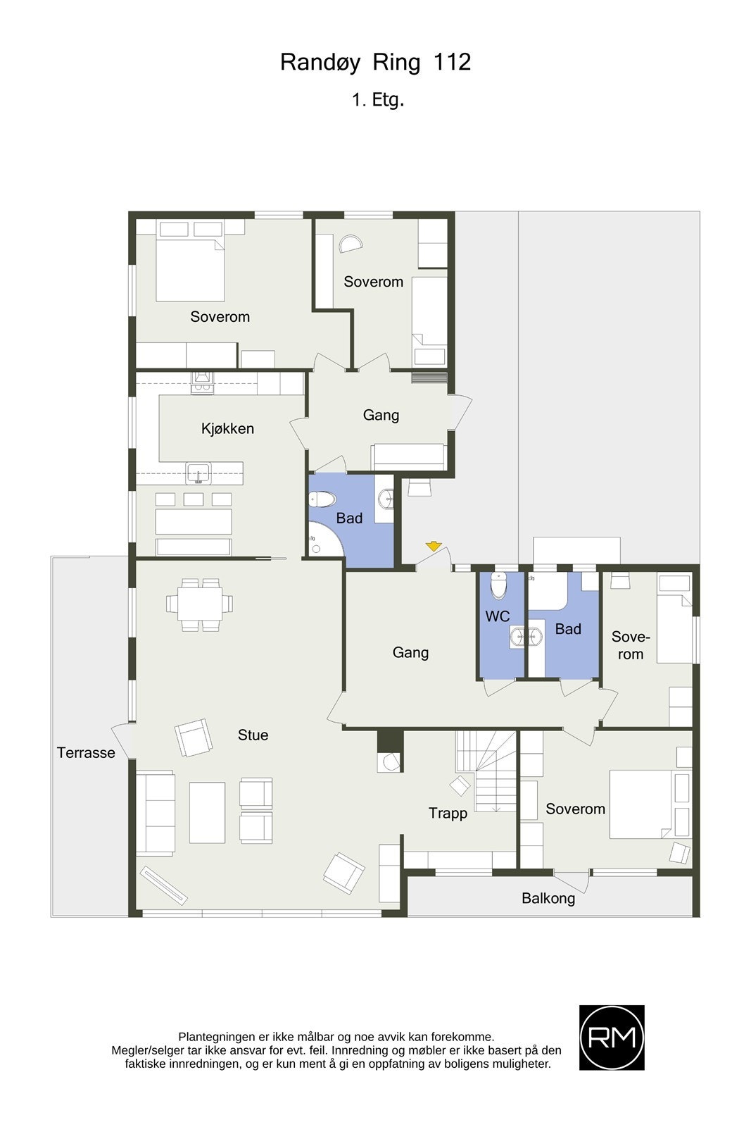 Plantegning 1. etasje Galleribilde