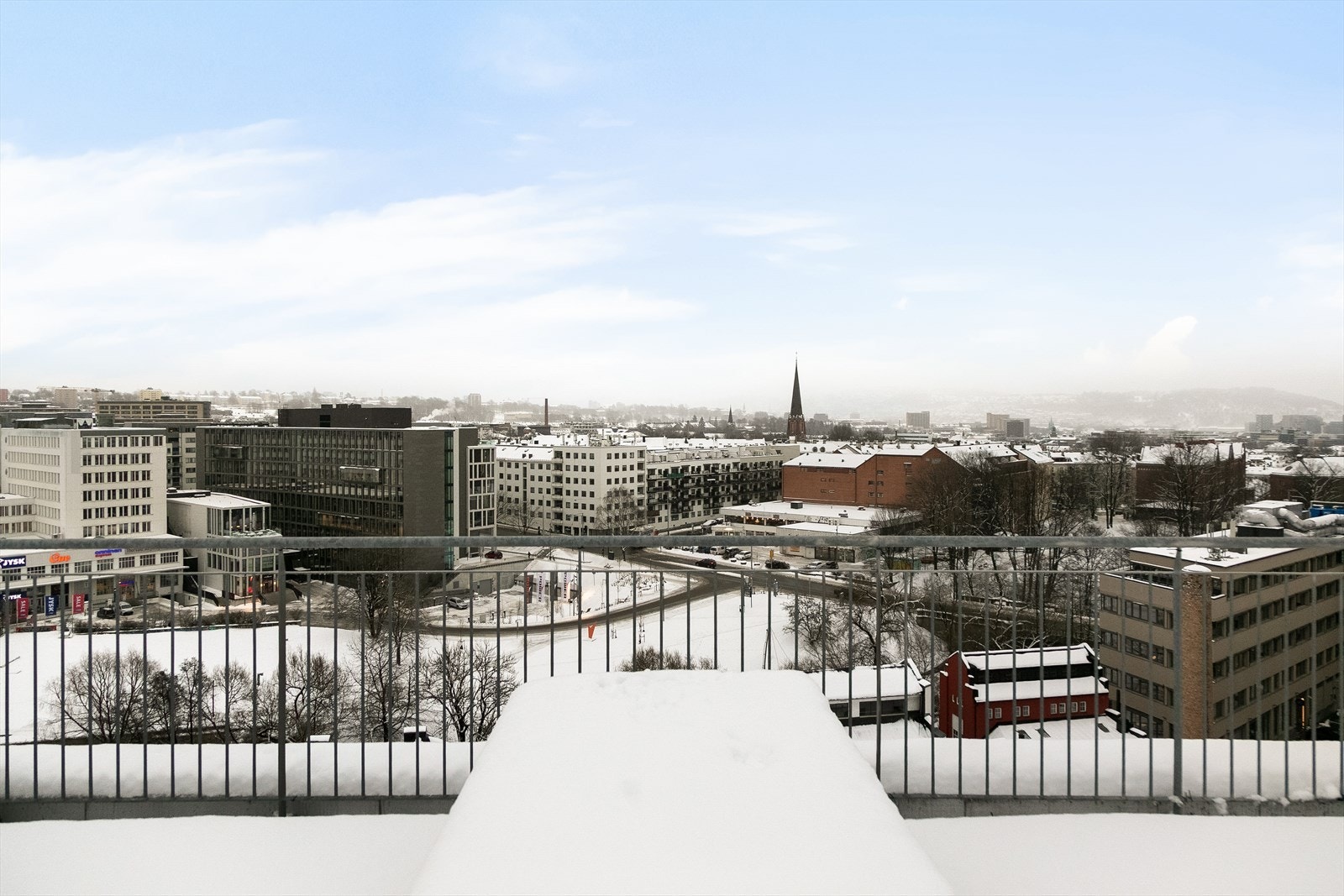 Utsyn fra felles takterrasse. Galleribilde