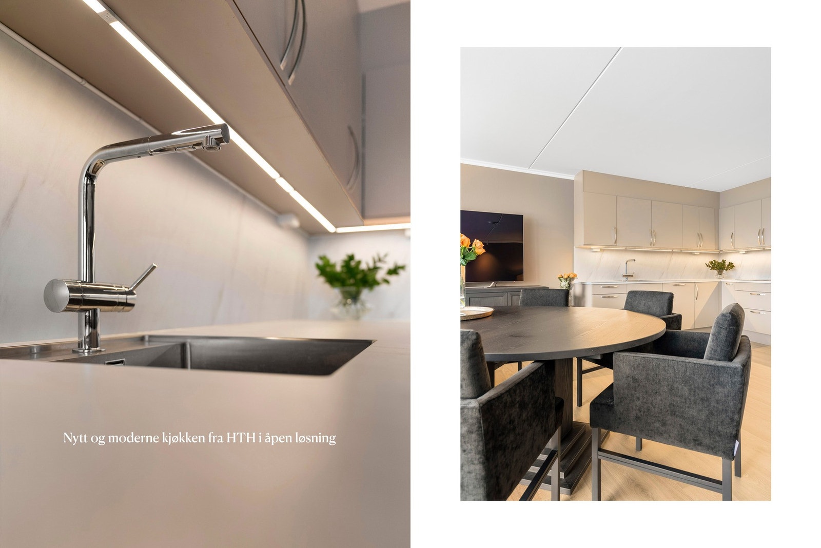 Nedfelt oppvaskkum og armatur med uttrekk Galleribilde