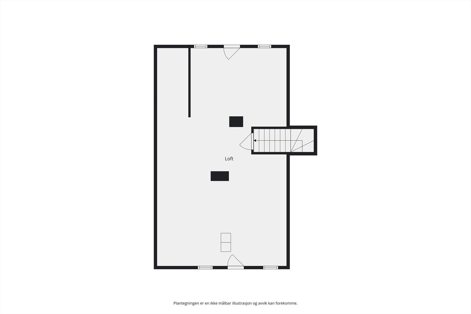 Plantegning loft Galleribilde