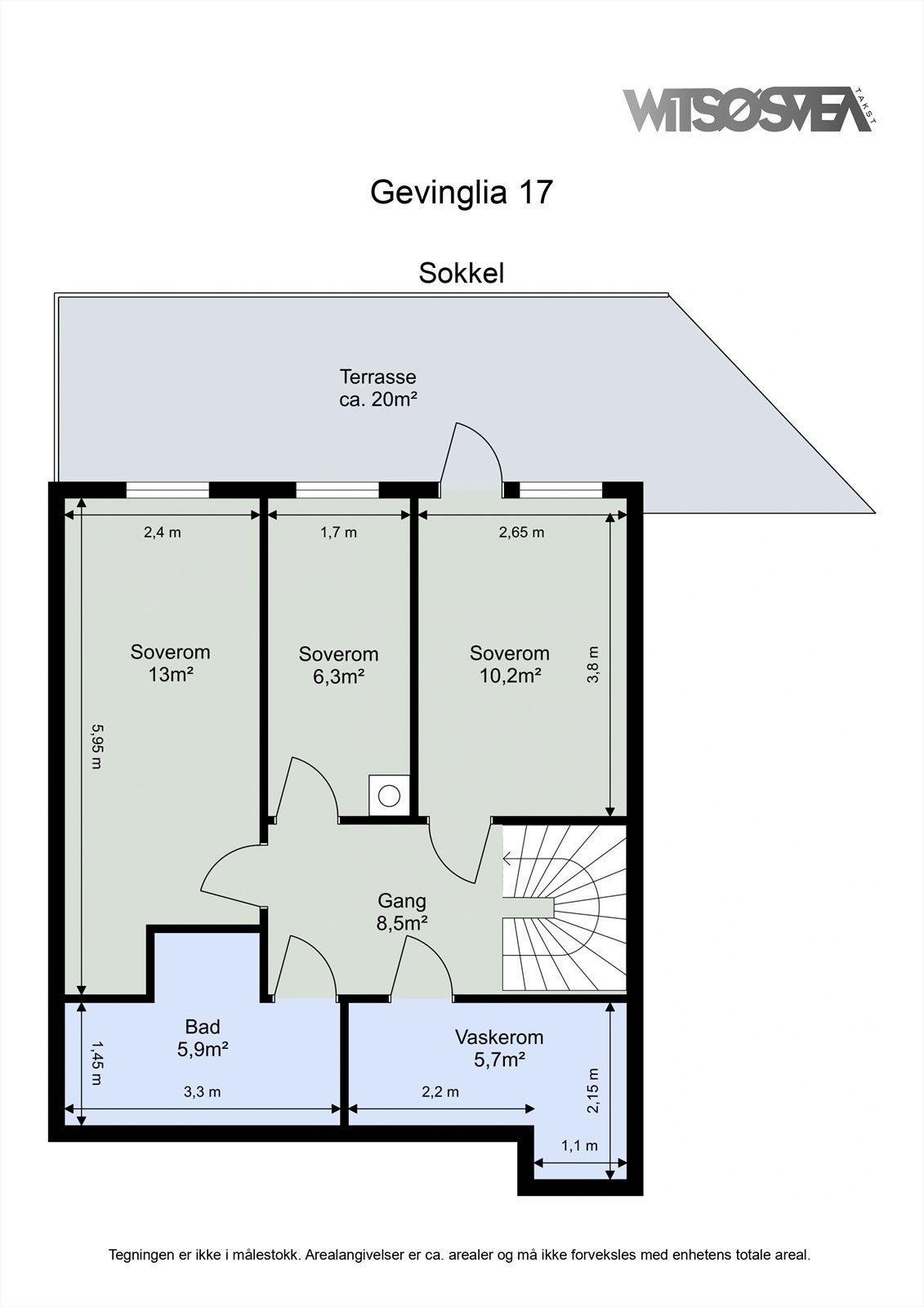 Planskisse sokkel. Galleribilde