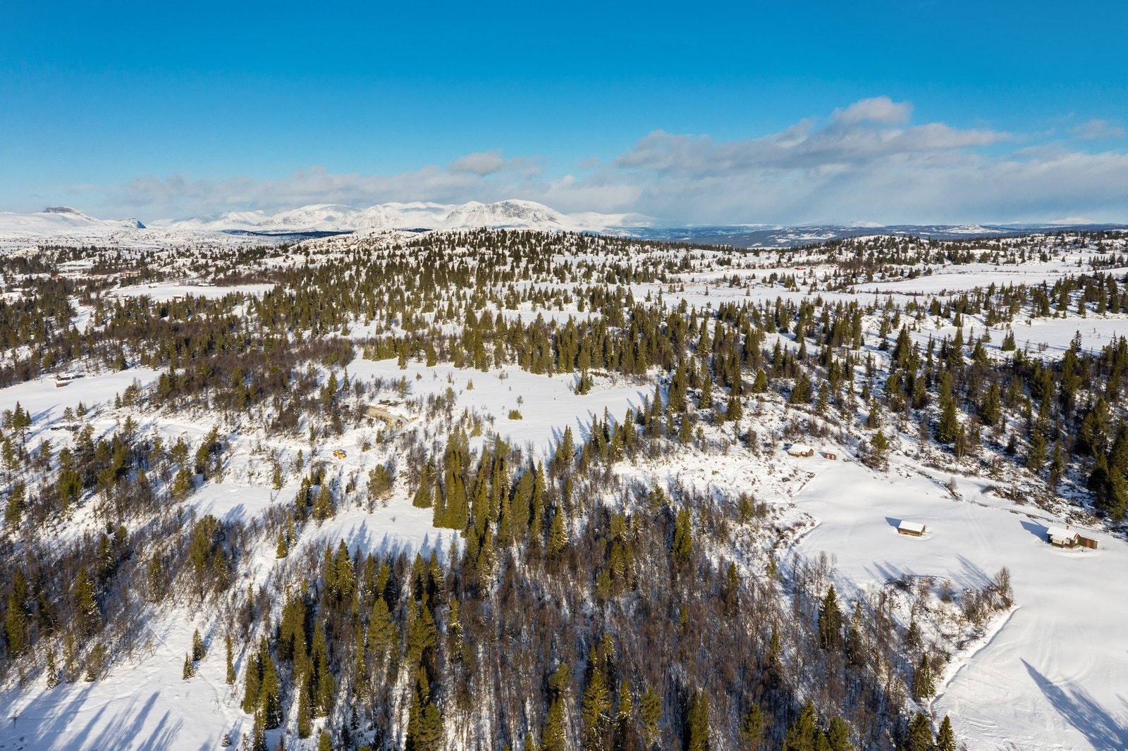 Utsikt til Storehorn, Veslehorn og Skogshorn i Hemsedal. Galleribilde