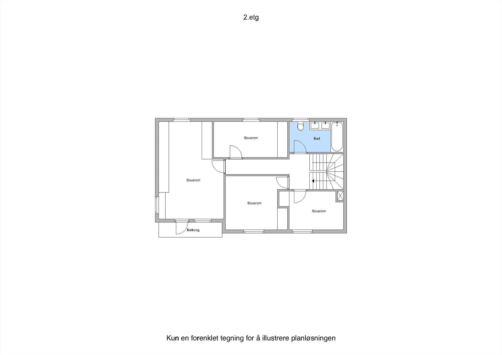 Plantegning 2. etasje. Galleribilde