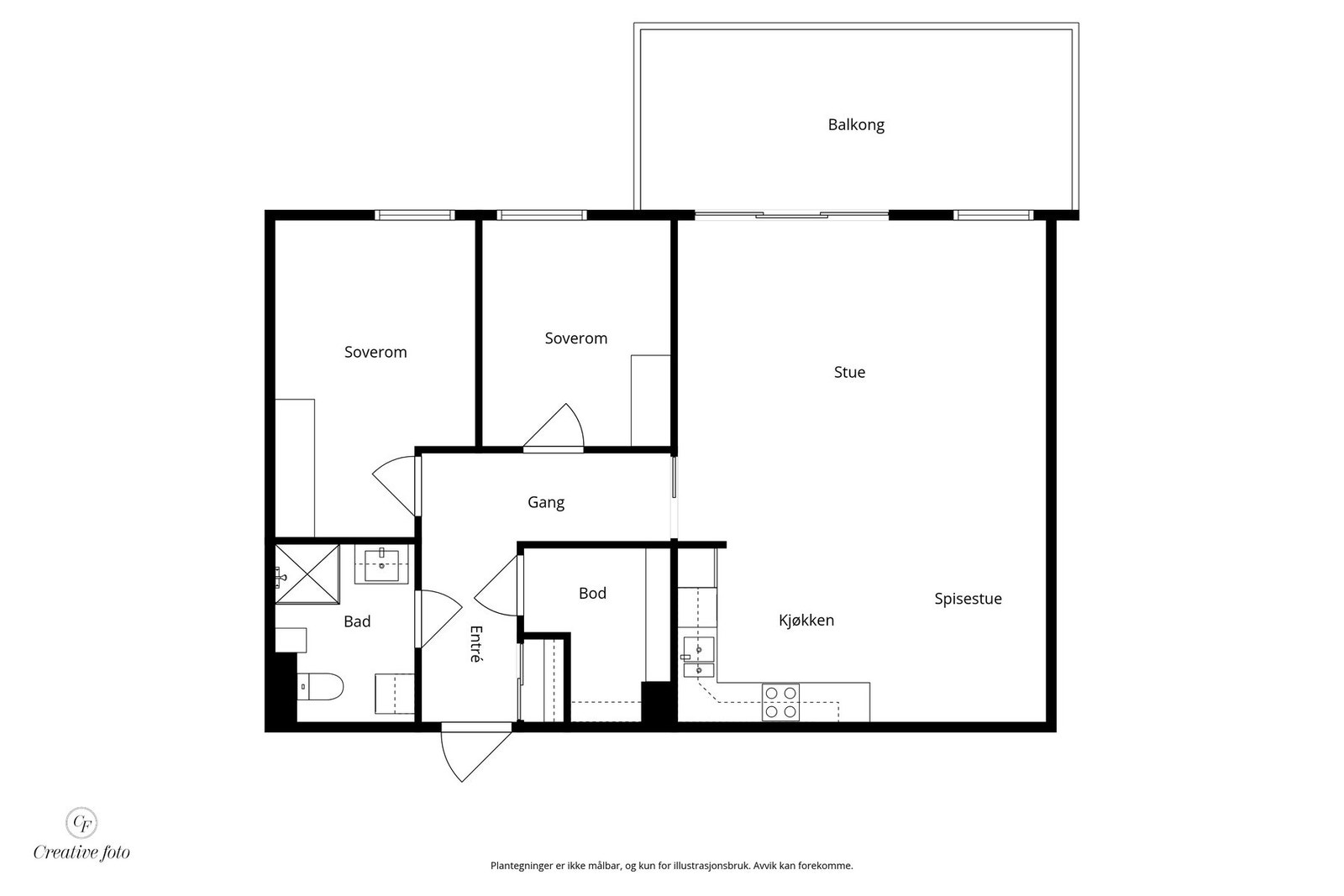 Plantegning - ikke målbar. Galleribilde
