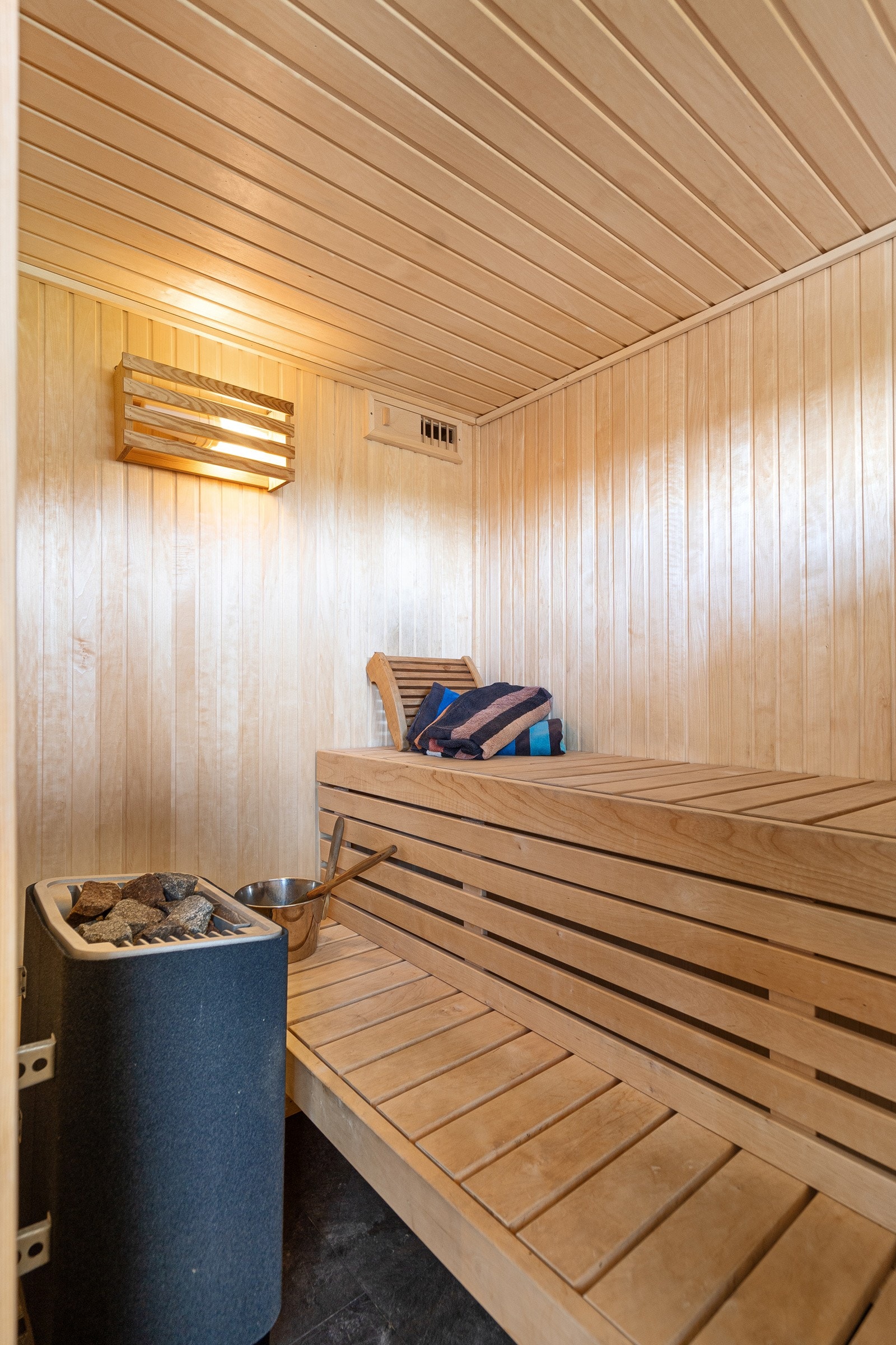 I tilknytning til badet finner du også en badstue - en luksuriøs detalj for den som setter pris på ekstra velvære. Galleribilde