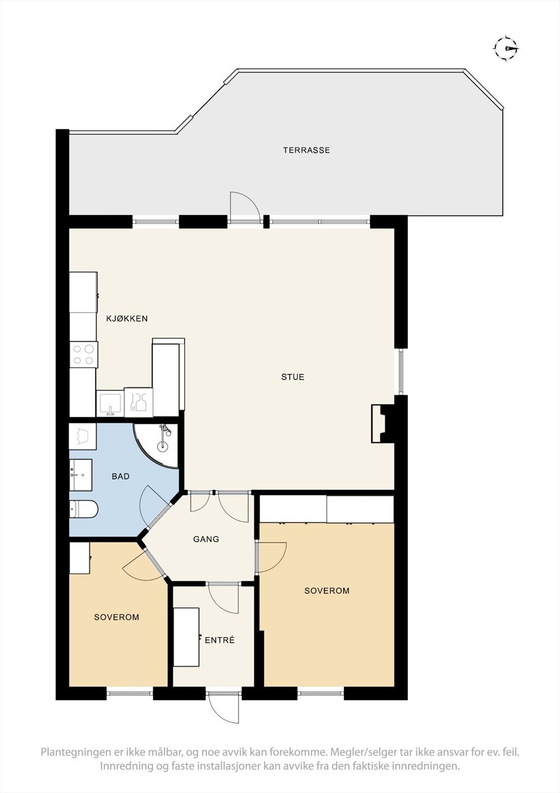 Vi starter først med plantegningen slik at det blir lettere å orientere seg. Galleribilde