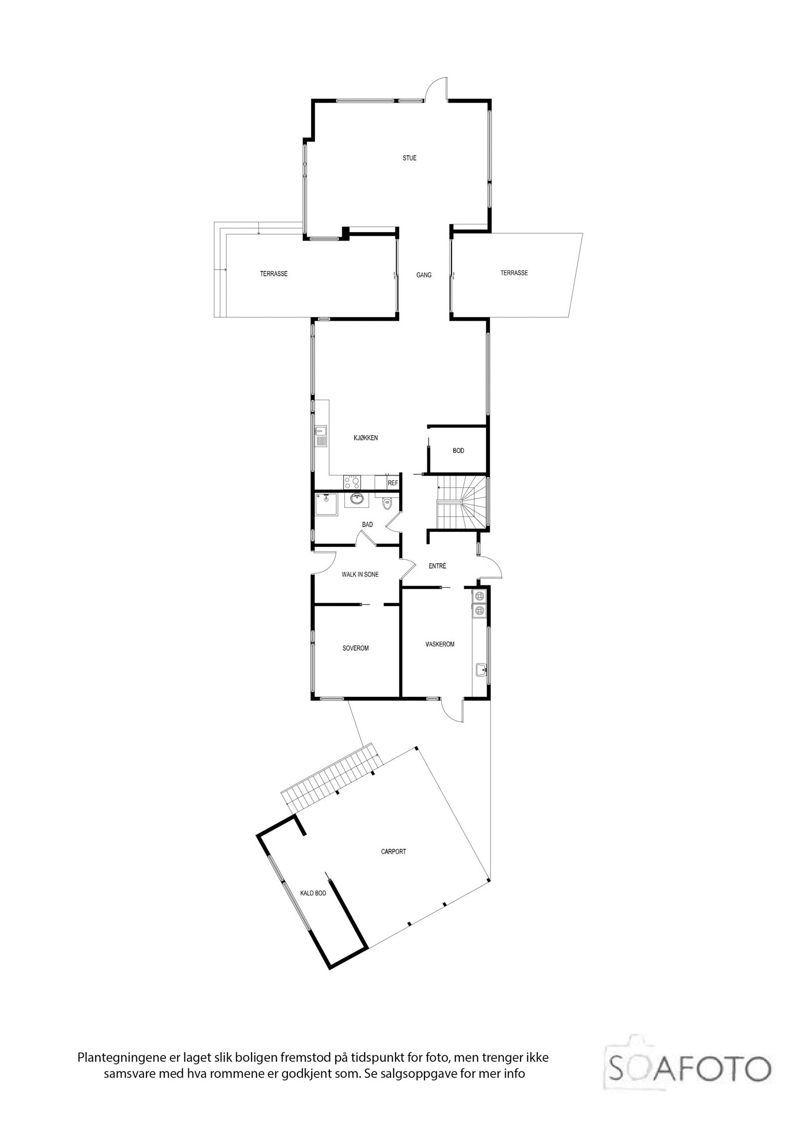 Plantegning første etasje. Galleribilde