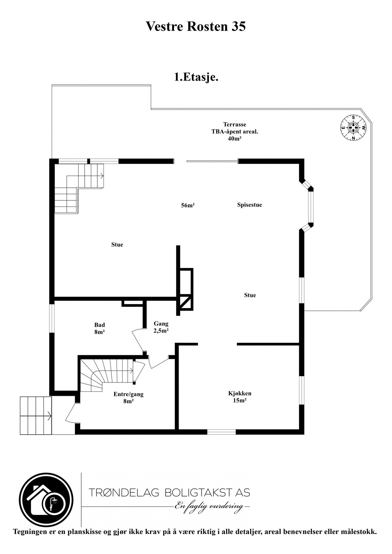 Planskisse 1. etasje. Galleribilde