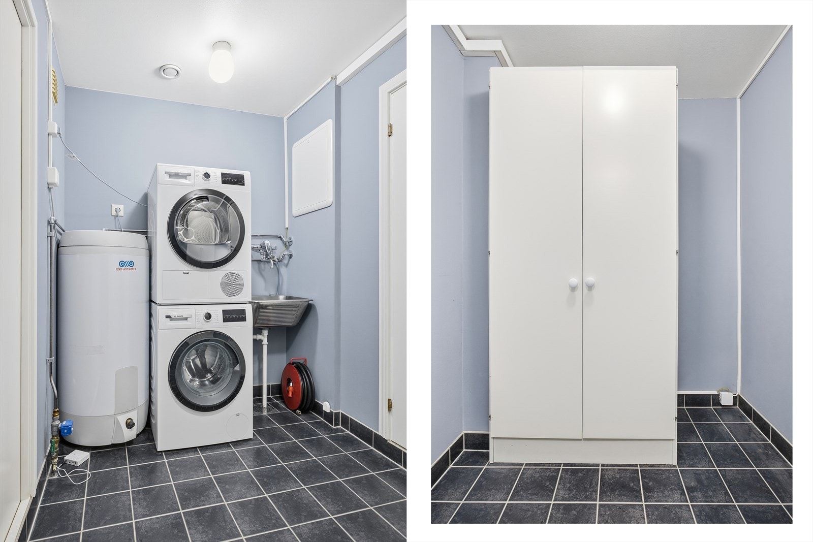 Pent vaskerom, med nye vannrør og varmtvannstank fra 2022/23 Galleribilde