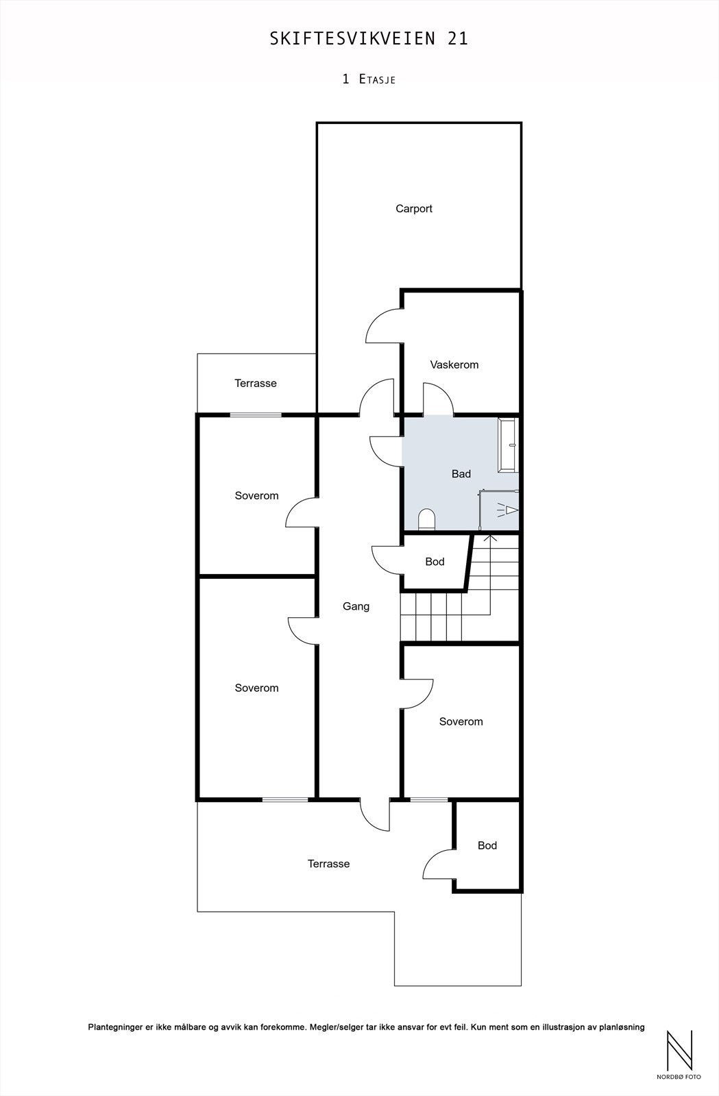 Plantegning 1. etasje Galleribilde