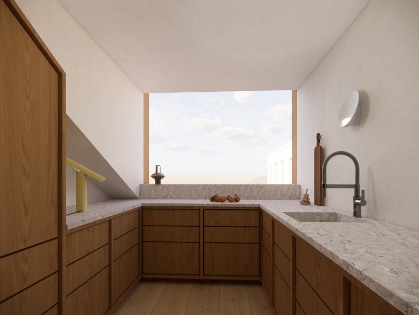 Konseptbilder av leiligheten slik den kan bli etter utbygging - kun ment som illustrasjon Galleribilde