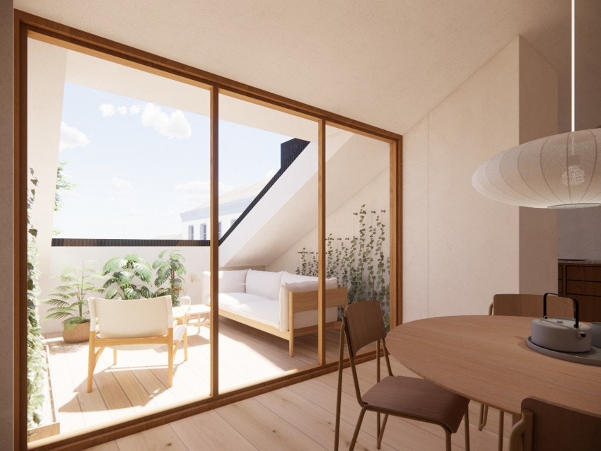 Konseptbilder av leiligheten slik den kan bli etter utbygging - kun ment som illustrasjon Galleribilde