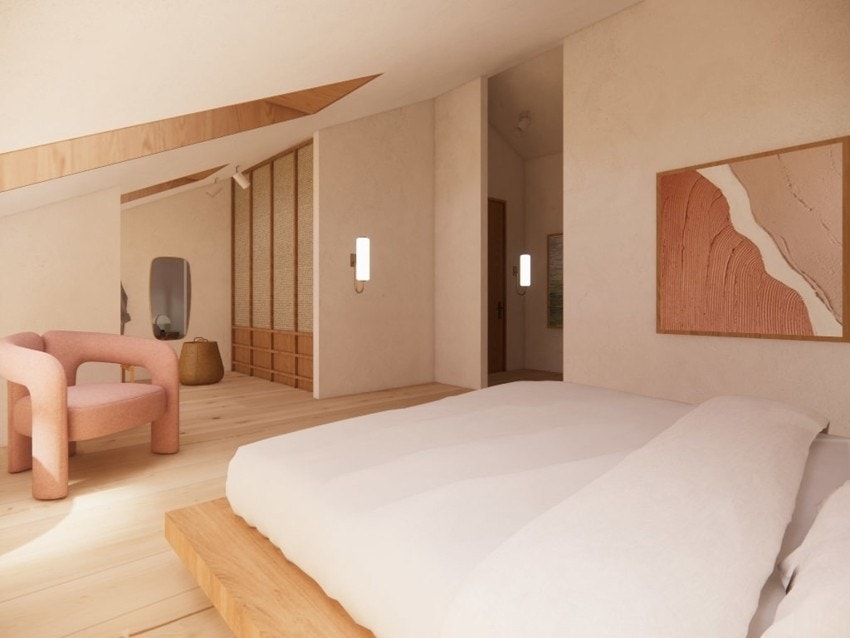 Konseptbilder av leiligheten slik den kan bli etter utbygging - kun ment som illustrasjon Galleribilde