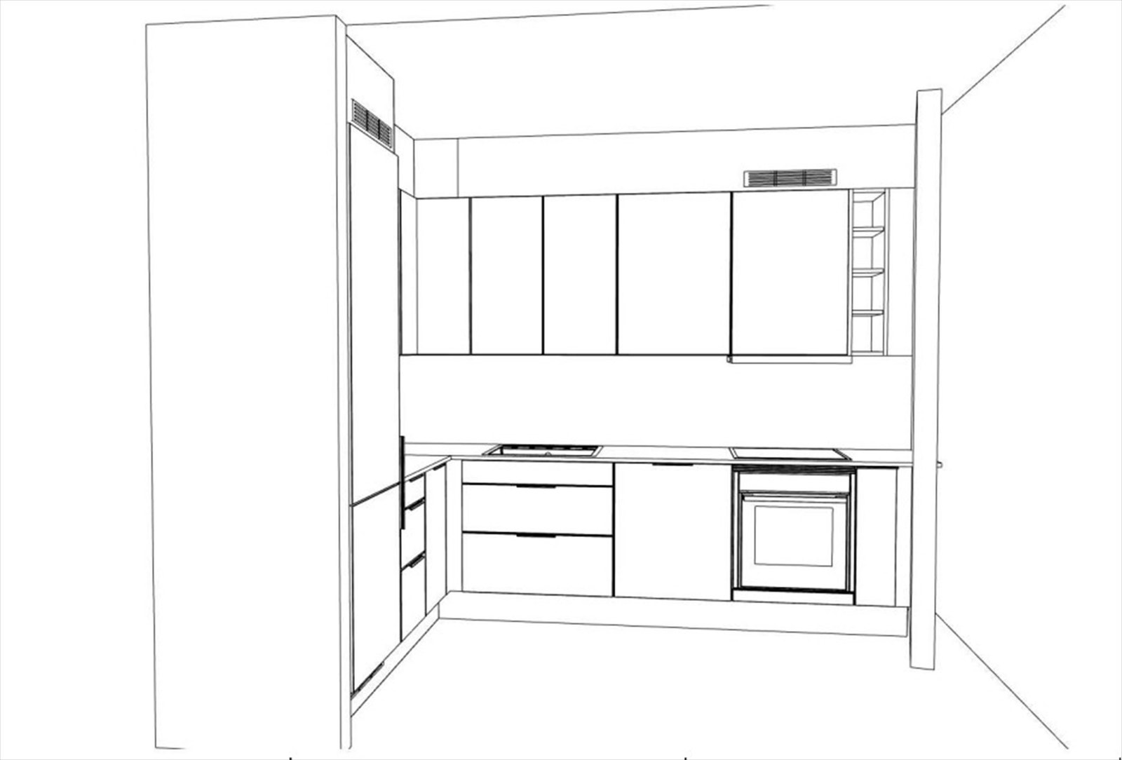 Illustrasjon kjøkkenleveranse i denne leiligheten. Avvik kan forekomme. Galleribilde