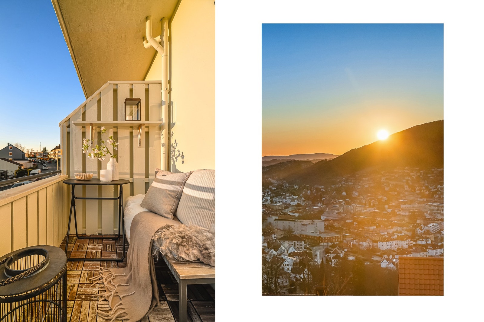 Balkongen kan innredes med sittegruppe og beplantning etter ønske. Galleribilde