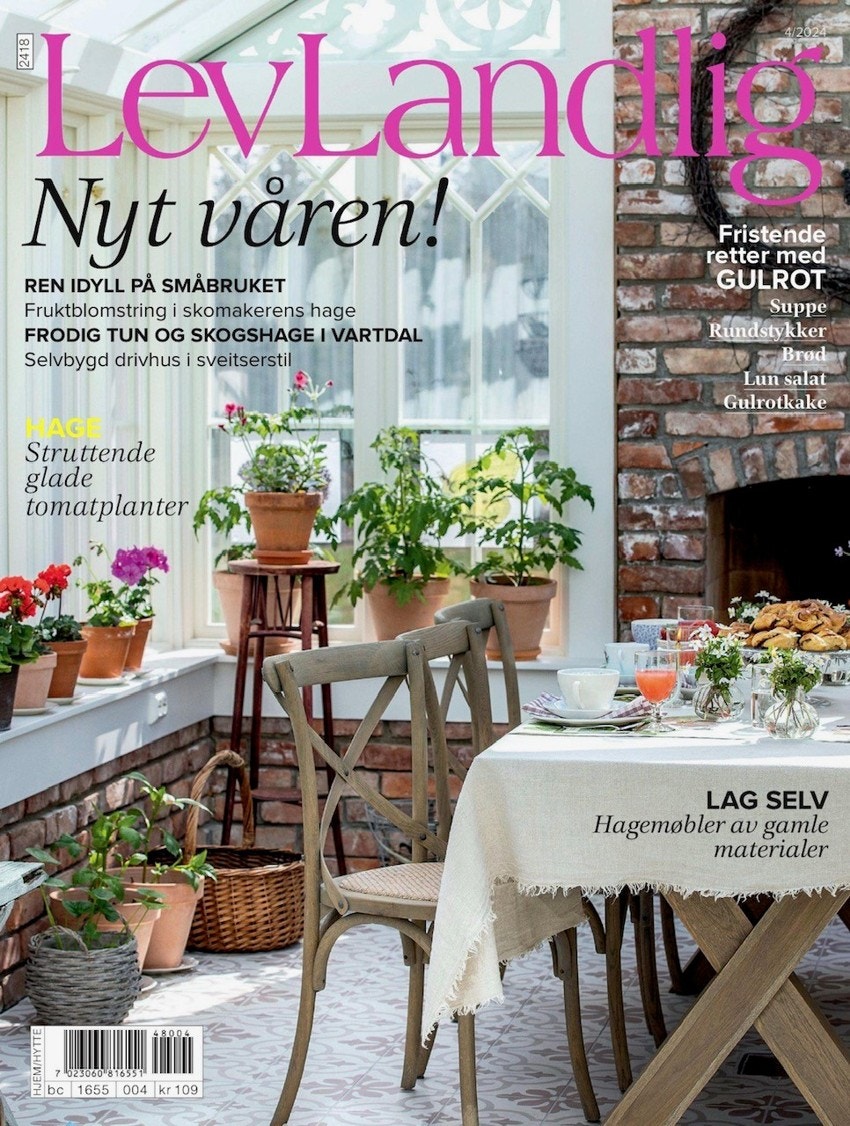 Eiendommen har hatt flere reportasjer i ulike magasiner. Private bilder. Galleribilde