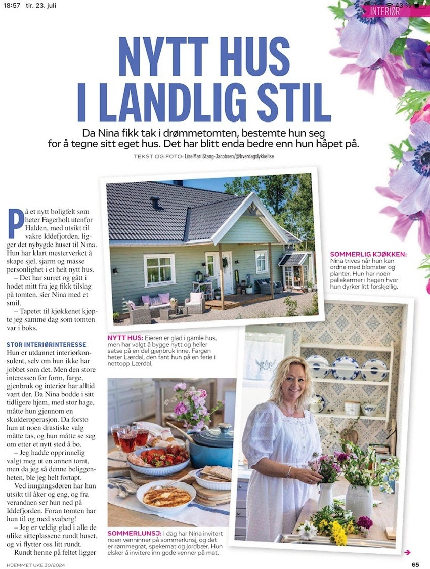 Boligreportasje i Hjemmet nr. 34. Private bilder. Galleribilde
