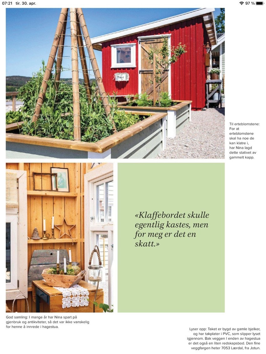 Reportasje i Lev Landlig nr. 5. Private bilder. Galleribilde
