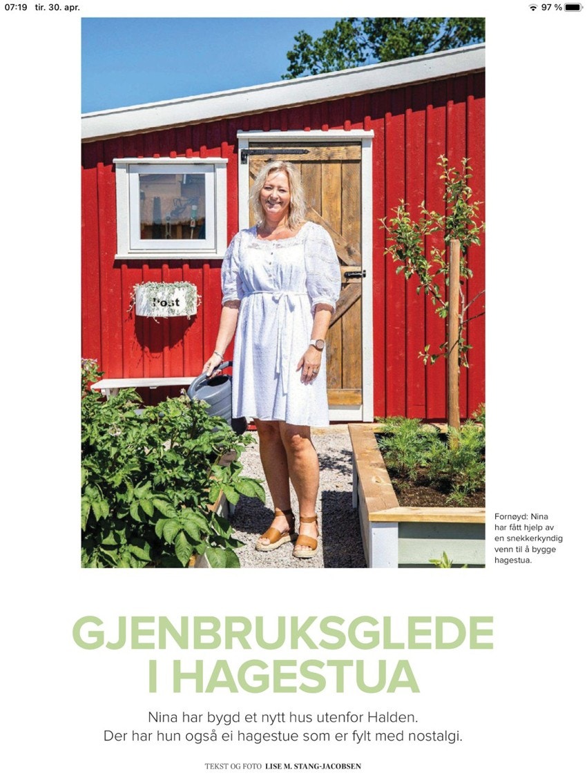 Reportasje i Lev Landlig nr. 5. Private bilder. Galleribilde
