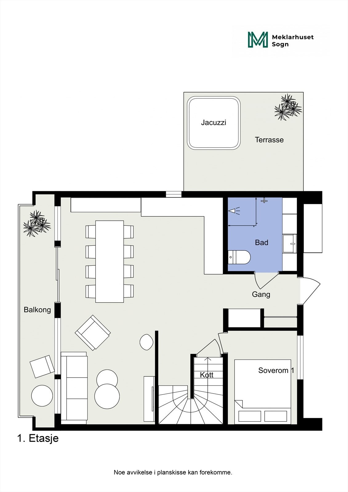 Planteikning 1etg. Galleribilde